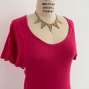 Boho chic Free People pink bodysuit